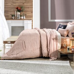 EDREDOM PLUSH PELES - KING - 2.60m x 2.80m - LD/ROSA POEMA